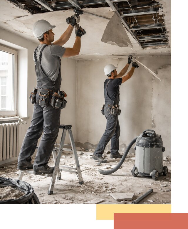 Демонтаж гипсокартонного потолка в Кулебаках быстро и аккуратно