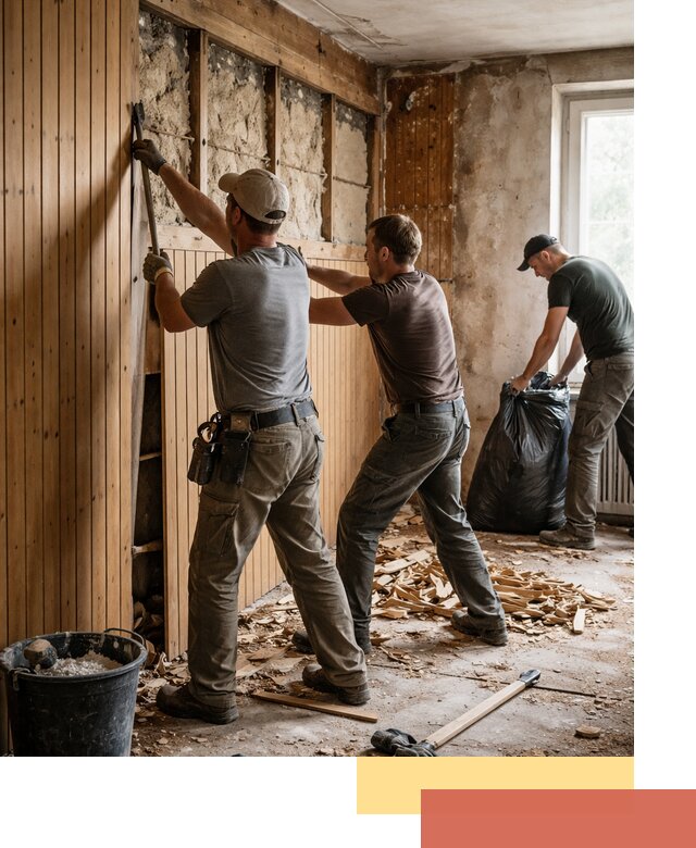 Демонтаж вагонки и вывоз материалов в Кулебаках