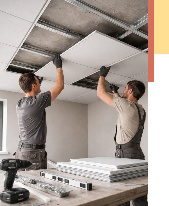 Монтаж кассетного потолка в Кулебаках от 4638 руб/м2 — установка и сборка | ОТДЕЛОЧНИК-Клб