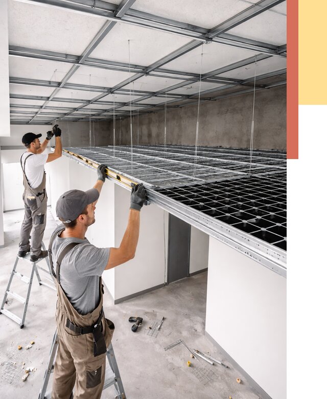 Монтаж потолка грильято в Кулебаках от 464 руб./м² — быстрая сборка под ключ | ОТДЕЛОЧНИК-Клб