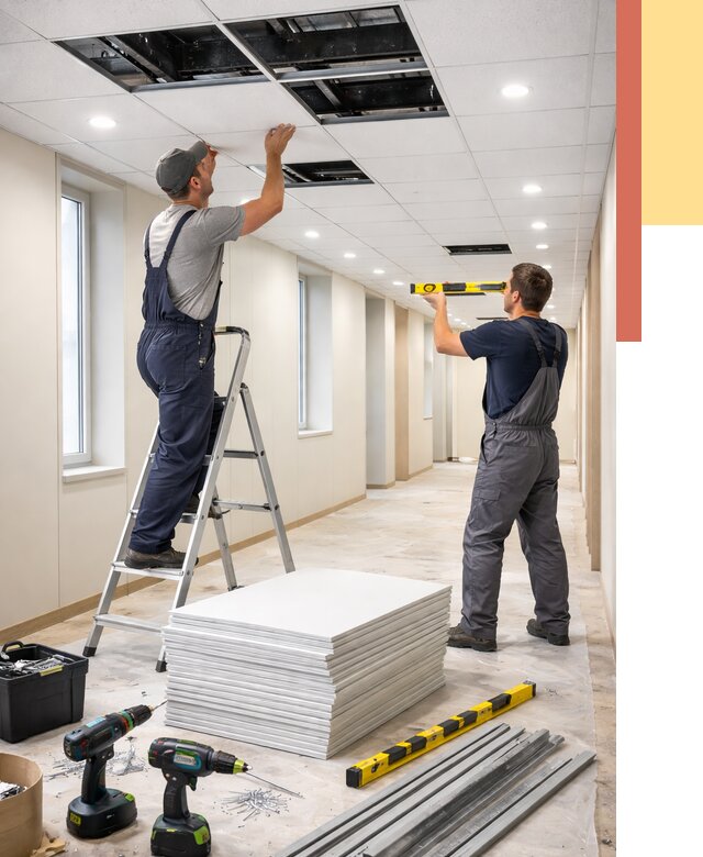 Ремонт потолка Армстронг в Кулебаках от 4638 руб. — быстро и недорого | ОТДЕЛОЧНИК-Клб