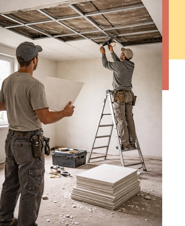 Замена плит подвесного потолка в Кулебаках от 1804 руб. быстро и недорого | ОТДЕЛОЧНИК-Клб