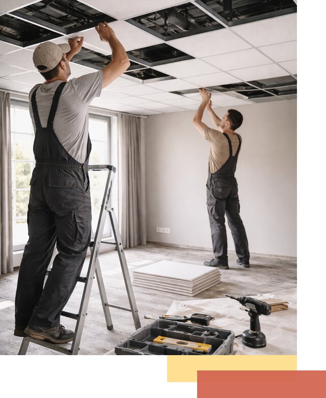 Замена плит подвесного потолка в Кулебаках быстро и качественно