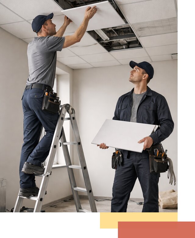 Обслуживание подвесного потолка в Кулебаках — ремонт и чистка