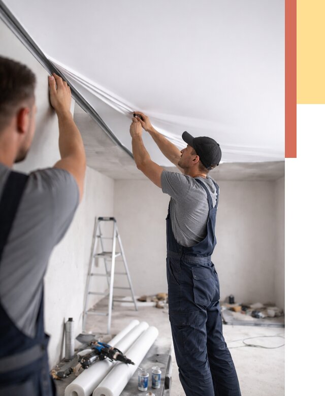 Монтаж матового натяжного потолка в Кулебаках от 4638 руб./м² — быстро и недорого | ОТДЕЛОЧНИК-Клб