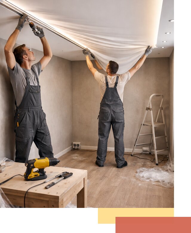 Монтаж натяжного потолка с подсветкой в Кулебаках цена и сроки