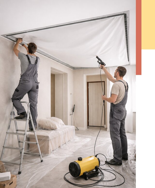 Монтаж натяжного потолка в прихожей в Кулебаках от 2731 руб. под ключ | ОТДЕЛОЧНИК-Клб