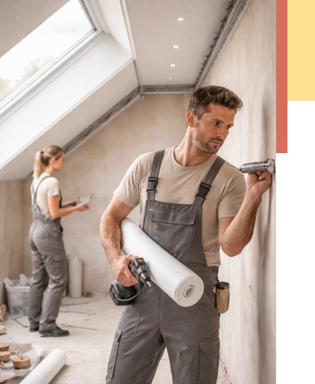 Монтаж натяжного потолка на мансарде в Кулебаках от 3607 руб. | ОТДЕЛОЧНИК-Клб