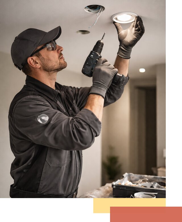 Установка точечных светильников в натяжной потолок в Кулебаках