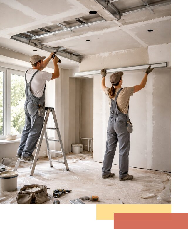 Монтаж многоуровневого потолка из гипсокартона в Кулебаках