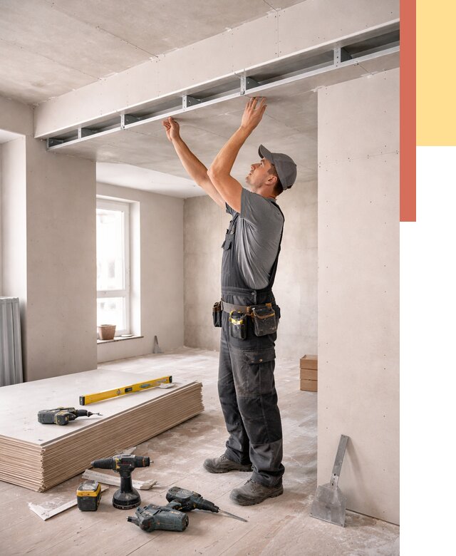 Потолок из гипсокартона с нишей в Кулебаках от 1288 руб. под ключ | ОТДЕЛОЧНИК-Клб