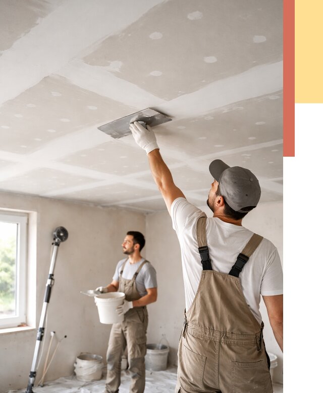 Шпаклевка потолка из гипсокартона в Кулебаках от 3298 руб./м2 — услуги под ключ | ОТДЕЛОЧНИК-Клб