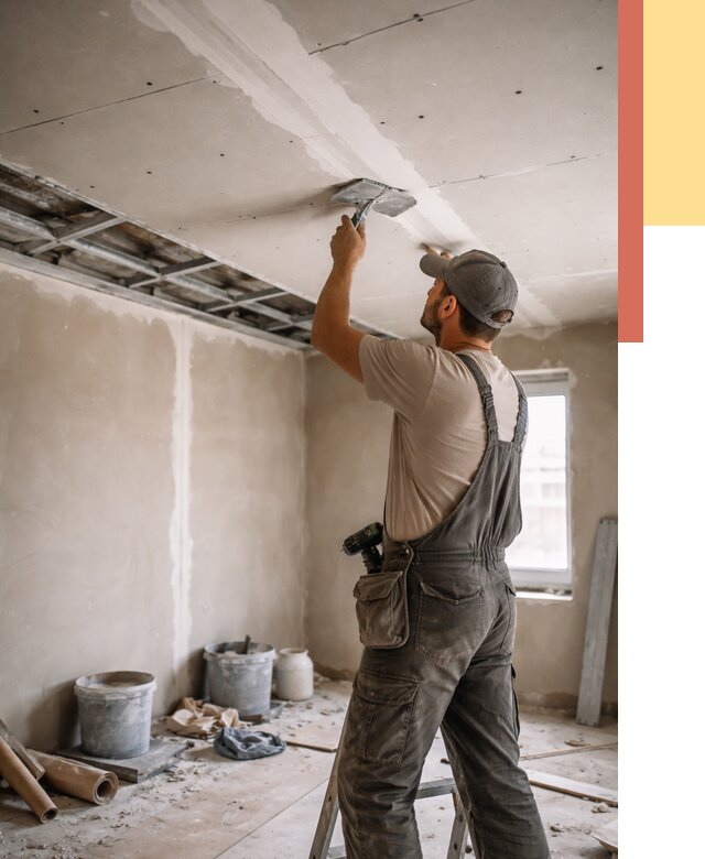 Ремонт потолка из гипсокартона в Кулебаках от 670 руб./м² — быстро и недорого | ОТДЕЛОЧНИК-Клб