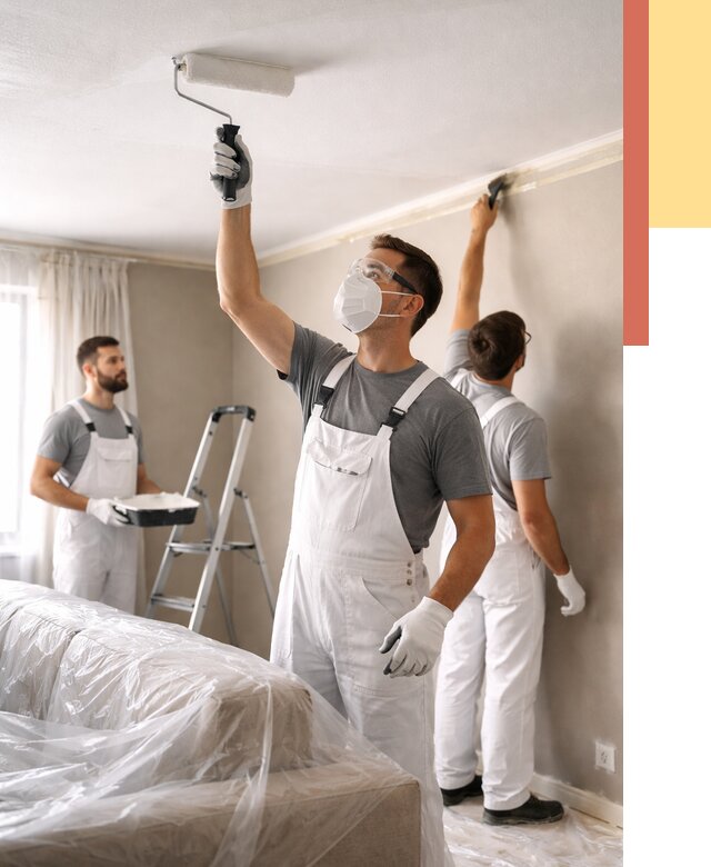 Покраска потолка водоэмельсионной краской в Кулебаках от 2267 руб/м² — услуги под ключ | ОТДЕЛОЧНИК-Клб