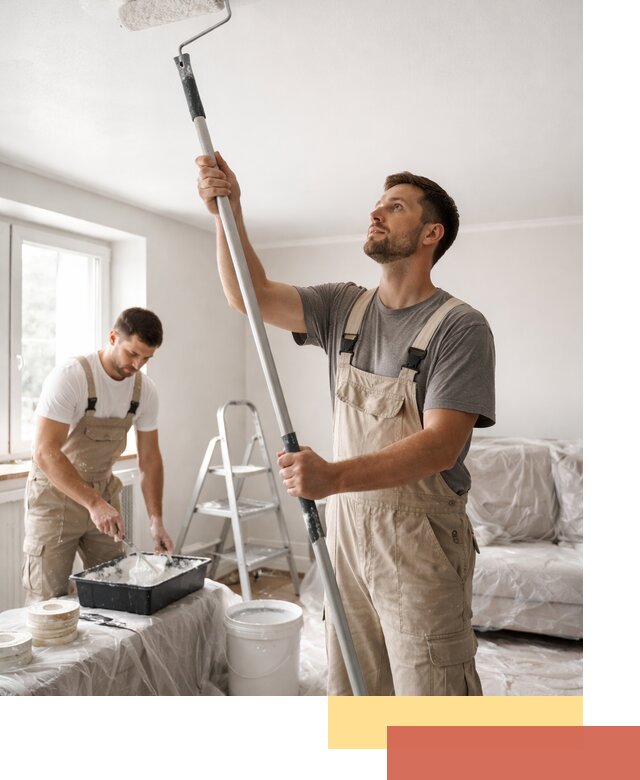 Покраска потолка водоэмульсионной краской в Кулебаках