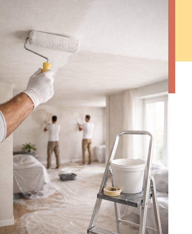 Покраска потолка акриловой краской в Кулебаках от 2577 руб. | ОТДЕЛОЧНИК-Клб