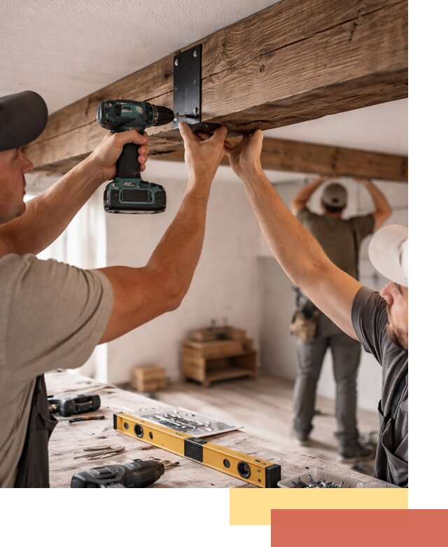 Монтаж декоративных потолочных балок в Кулебаках