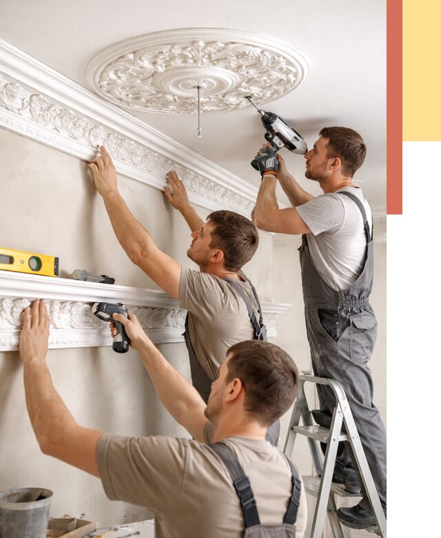 Монтаж лепнины на потолок в Кулебаках от 3298 руб. быстро и недорого | ОТДЕЛОЧНИК-Клб