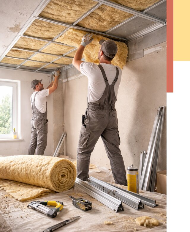 Утепление потолка в Кулебаках от 7420 руб/м2 — недорого, быстро, под ключ | ОТДЕЛОЧНИК-Клб