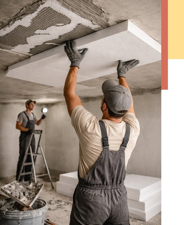 Утепление потолка пенопластом в Кулебаках от 4638 руб/м2 — недорого и быстро | ОТДЕЛОЧНИК-Клб