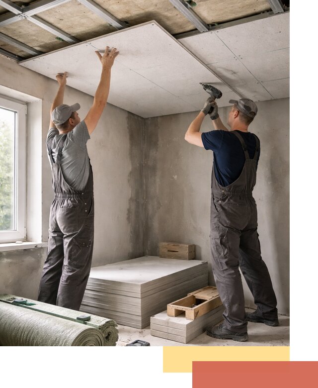 Шумоизоляция потолка панелями ЗИПС в Кулебаках